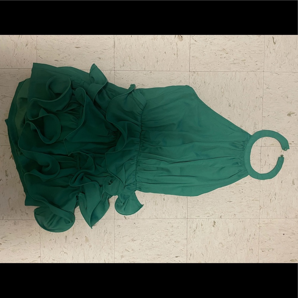 princess polly green tiered play suit